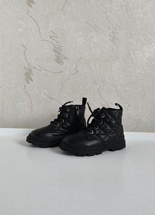 Черные демисезонные ботинки h&amp;m