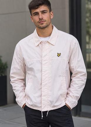 Куртка вітровка чоловіча lyle&scott  ніжно рожева m