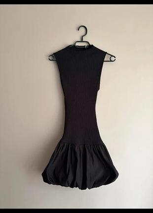 Коротка жіноча сукня zara чорна без рукавів