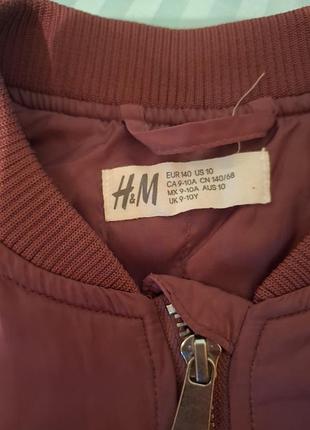 Бомбер h&m, бордо, для дівчинки 9-10 років 3