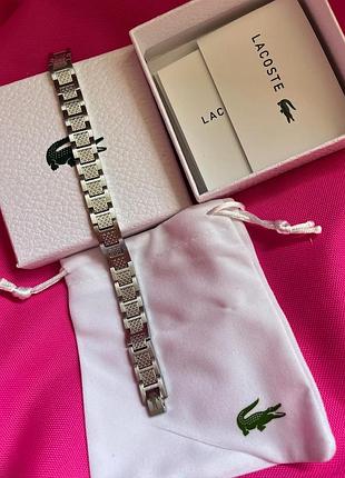 Мужской браслет lacoste - сталь 316l, регулируемая длина, стильный дизайн, мужской аксессуар