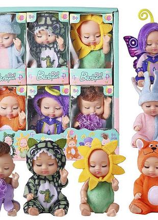 Набір ляльок пупсів у знімних костюмах barbywa doll 6 шт. різнокольоровий
