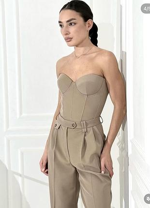 Брюки жіночі палаццо бренду your own collection бежеві