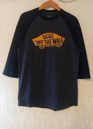 Оригинальный лонгслив / футболка с рукавом 3/4 vans "off the wall", размер m