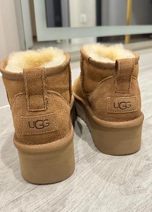 Уггі жіночі ugg classic ultra mini platform коричневі
