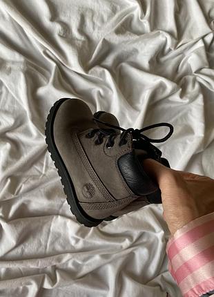 Детские кожаные влагостойкие  ботинки timberland 24 14.5см., 📏15см.