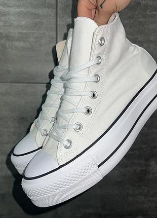 Високі кеди converse chuck taylor all star lift кросівки білі 39 розмір