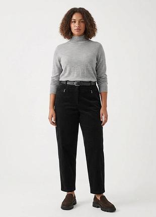 Черные микровельветовые брюки canda (c&amp;a), comfort fit, большой размер, стрейч