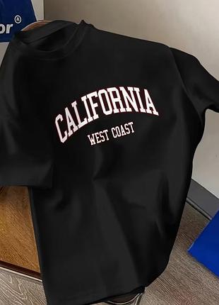 Футболка чорна з написом california