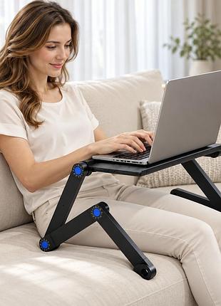 Складной столик для ноутбука laptop table t8, подставка с охлаждением, 2 usb-вентилятора уценка!