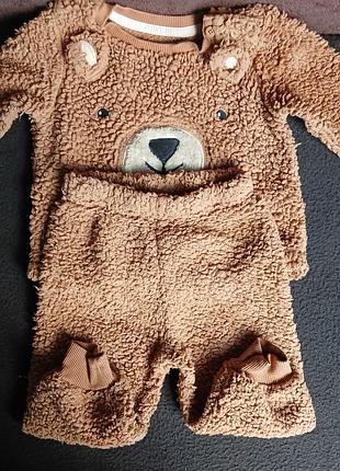 Костюм тедик мишка, коричневый, 6 месяцев, 74 см