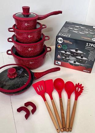 Набір посуду higher kitchen нк-316 із 17 предметів