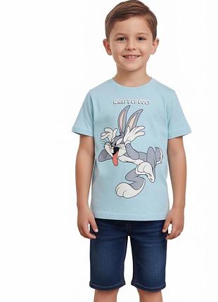 ​🥕🤪 самая крутая футболка с багзом банни "what's up doc?"! на 6-7 лет! 🤪🥕