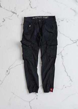 Чоловічі штани карго alpha industries utility pant чорні