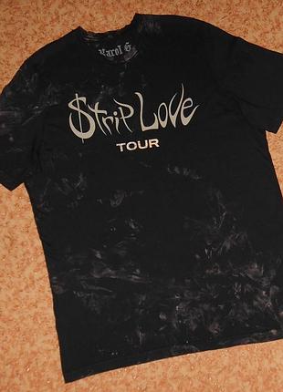 Футболка karol g/strip love tour/тай-дай/tie-dye/мерч
