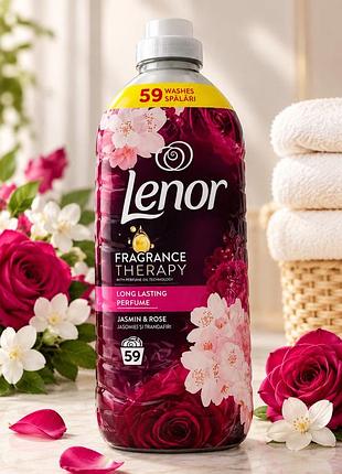 Lenor fragrance therapy jasmin & rose - кондиционер для белья, 59 стирок