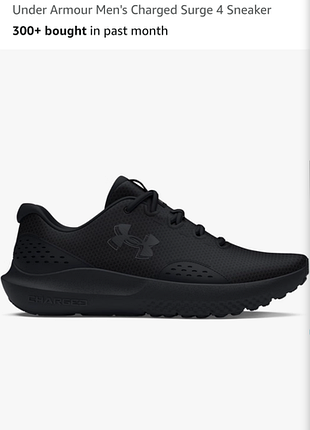 Кросівки чоловічі under armour men's charged surge 4 sneaker чорні.