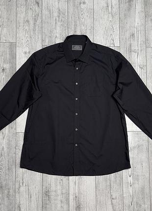 Чоловіча чорна сорочка bhs xl- xxl (поліестер, бавовна)
