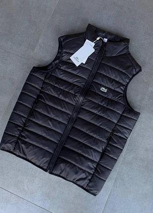 Жилетка lacoste черная мужская 4