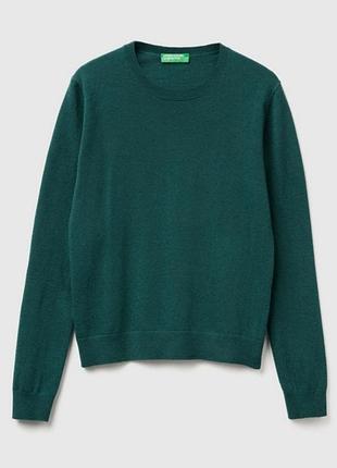 Шерстяной свитер united colors of benetton (100% шерсть мериноса)