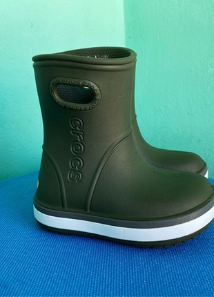 Черевики дитячі crocs темно-зелені 3