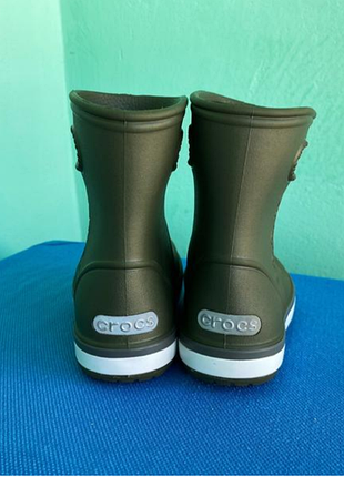 Черевики дитячі crocs темно-зелені 4