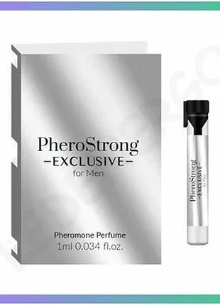 Духи pherostrong exclusive для мужчин с феромонами 1 мл аромат для привлечения женщин sku_tanga_vendorcode_для полнолетних