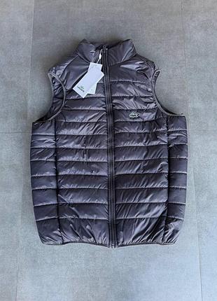 Жилетка lacoste серая мужская