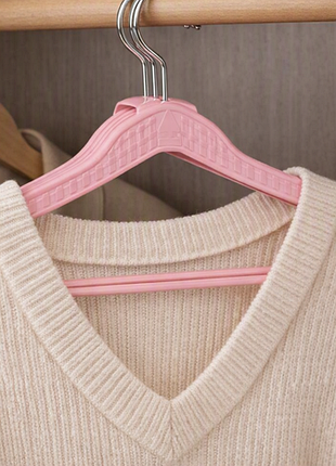 Вішалка пластикова leather 45 см 3 шт/уп pink