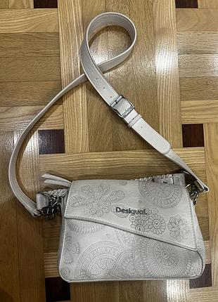 Сумка жіноча desigual бежева з візерунком