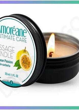 Массажная свечка amoreane candle карибская страсть 30 мл ароматическая свеча для массажа и расслаблени sku_tanga_vendorcode_для