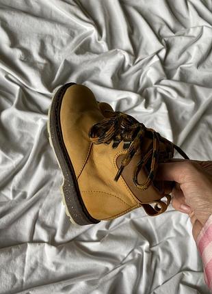 Детские кожаные ботинки zara 24 (15cm.)