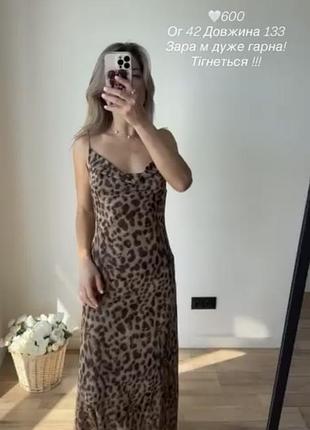 Сукня міді жіноча zara леопардова