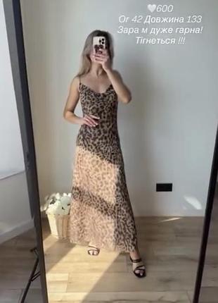 Сукня міді жіноча zara леопардова 4