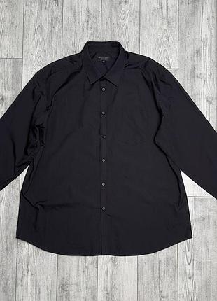 Чоловіча сорочка taylor & wright чорна xxl-3xl бавовна / поліестер