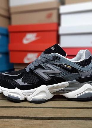 Кросівки утеплені жіночі new balance 9060 cordura termo black grey