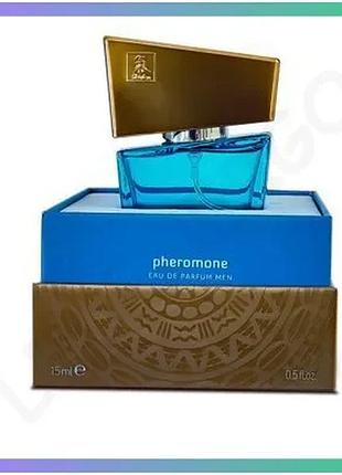 Духи з феромонами чоловічі shiatsu pheromone fragrance men lightblue 15 мл аромат для чоловіків sku_tanga_vendorcode_для