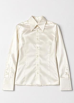 Шовкова сорочка archetipo couture 100% шовк (made in italy) р. 39