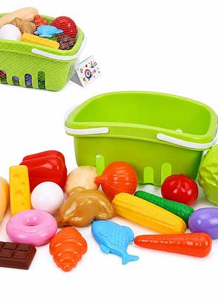 Ігровий набір продуктів технок з кошиком для сюжетних ігор 3+