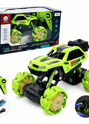 Радіокерований джип one key spray 4x4 з димом і підсвіткою 1:18 салатовий