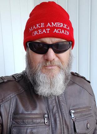 Шапка - трампка. шапка - maga. шапка-бини трикотажная. унисекс. one size.