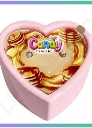 Масажна свічка candy pancake у формі серця 70 мл ароматична свічка для релаксації та масажу sku_tanga_vendorcode_для повнолітніх