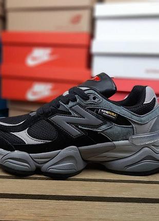 Кросівки утеплені жіночі new balance 9060 cordura black grey termo