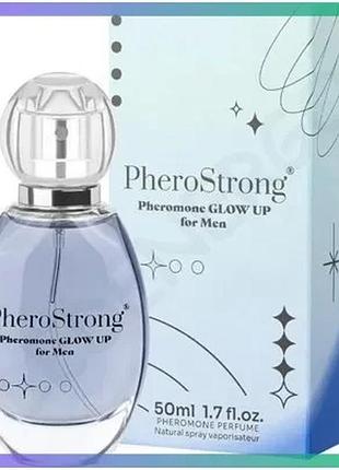 Парфюм с феромонами для мужчин pherostrong glow up 50 мл свежий древесный аромат для уверенных мужчин sku_tanga_vendorcode_для