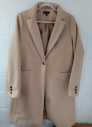 Бежеве жіноче пальто new look європейський розмір 42