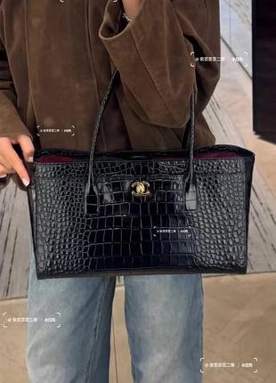 Найбажаніша ❤️ сумка chanel чорна фактурна блискуча лакова прямокутна велика