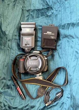 Фотоапарат nikon d3100 з фотоспалахом cobra