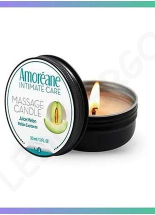 Массажная свеча amoreane candle сочная дыня 30 мл ароматическая свечка для массажа и романтики sku_tanga_vendorcode_для