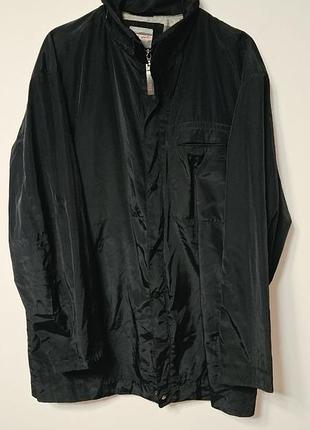 Куртка вітровка жіноча чорна з капюшоном осінь pierre cardin, розмір 2xl - 3xl