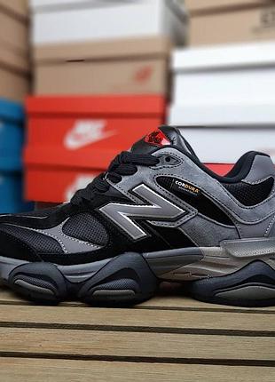 Кроссовки утепленные мужские new balance 9060 cordura termo black grey